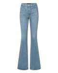 Beverly Patch-Pocket Skinny-Flare Jean