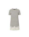 Rhue Striped Lace-Hem Mini Dress