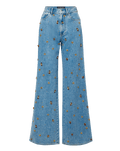 Kasey Embellished Wide-Leg Jean