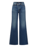 Taylor Crossover-Waistband Wide-Leg Jean