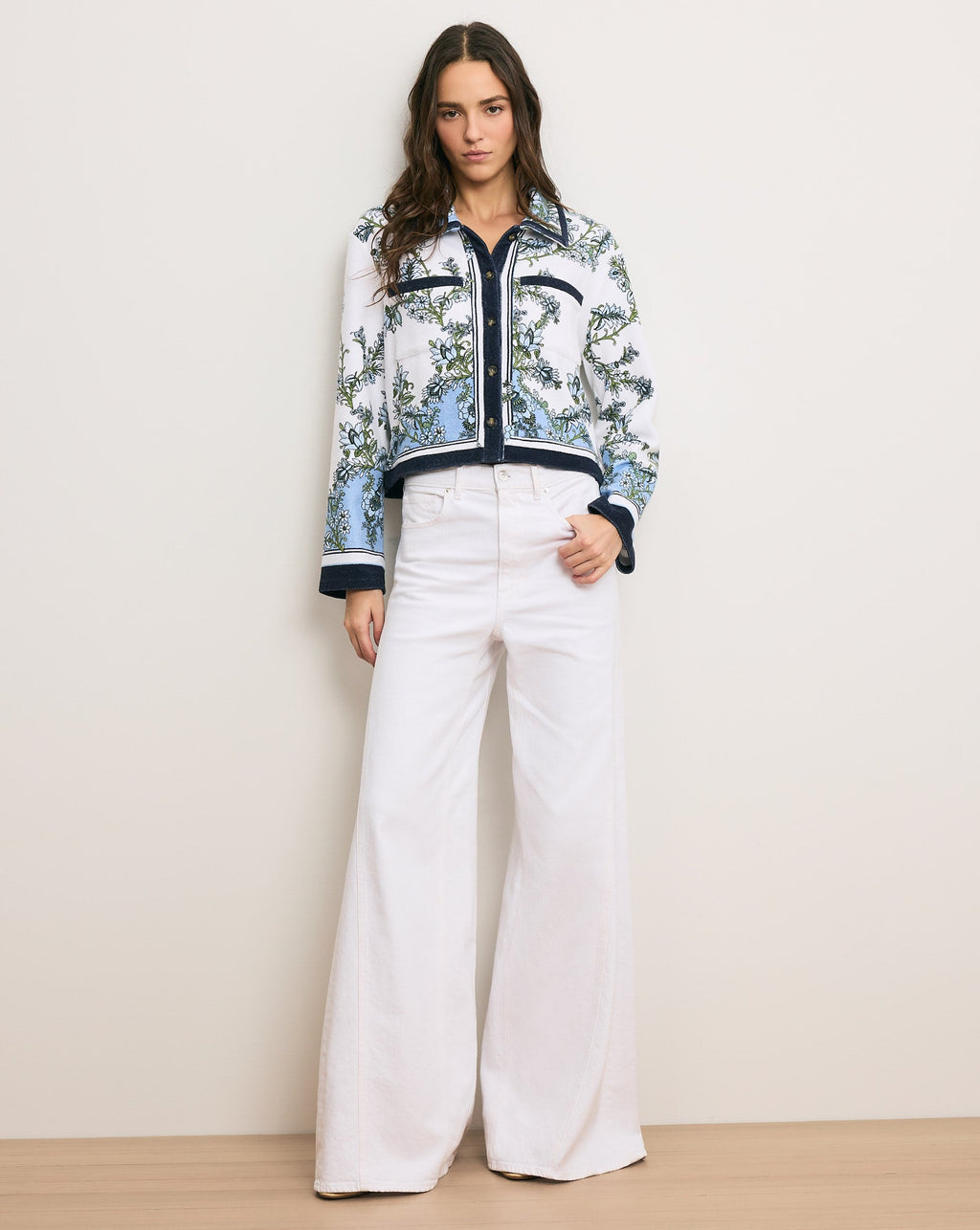 Novelle Terry Button-Down Shirt