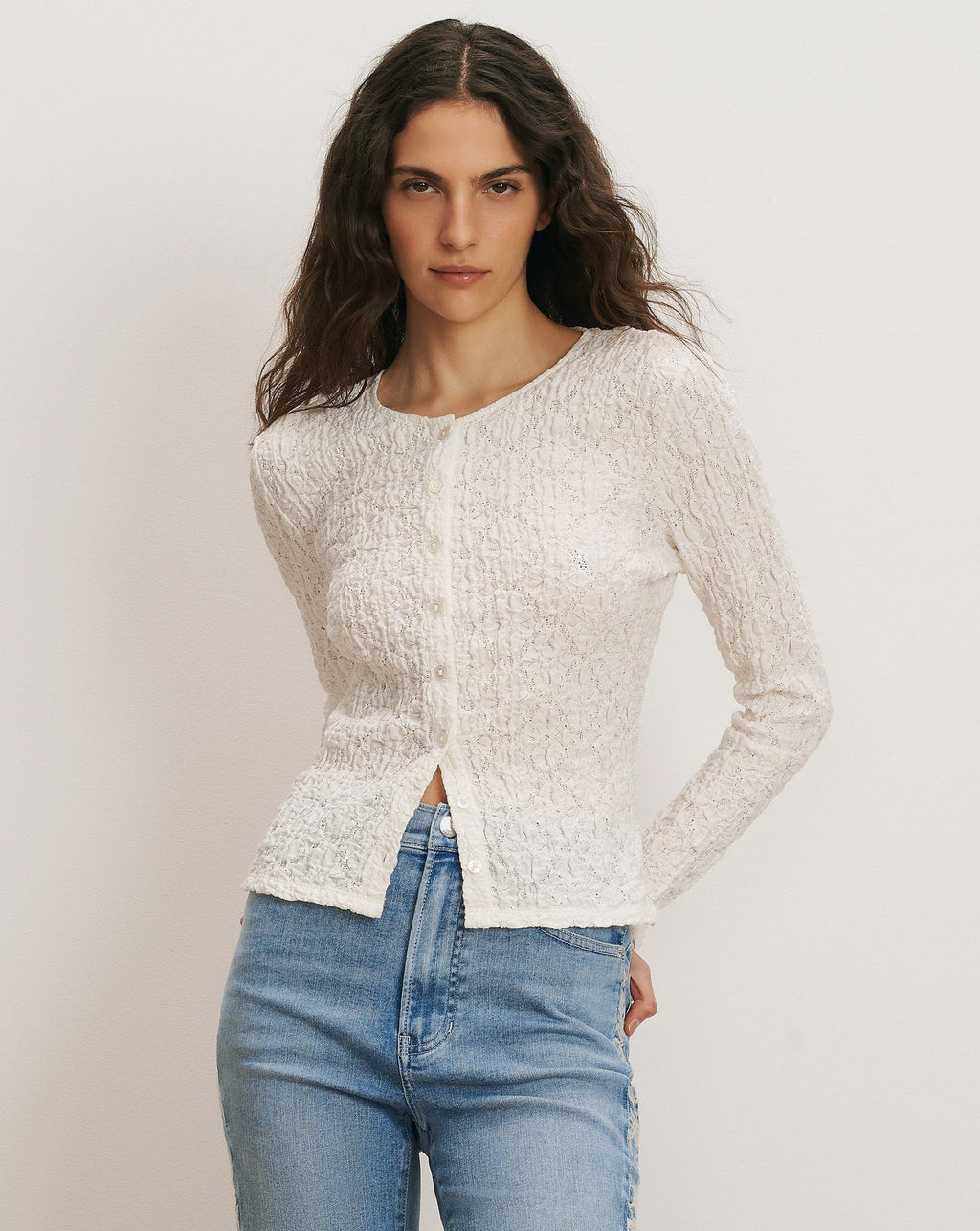 Gillingham Stretch-Lace Cardigan