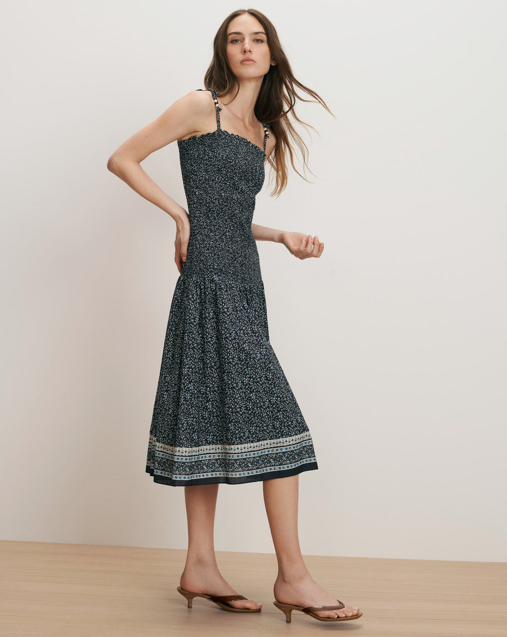 Marietta Shirred Midi Dress