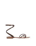Allegra Leather Ankle-Wrap Sandal
