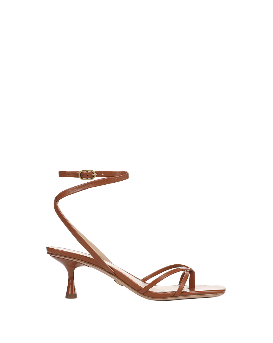 Caterina Leather Ankle-Wrap Sandal