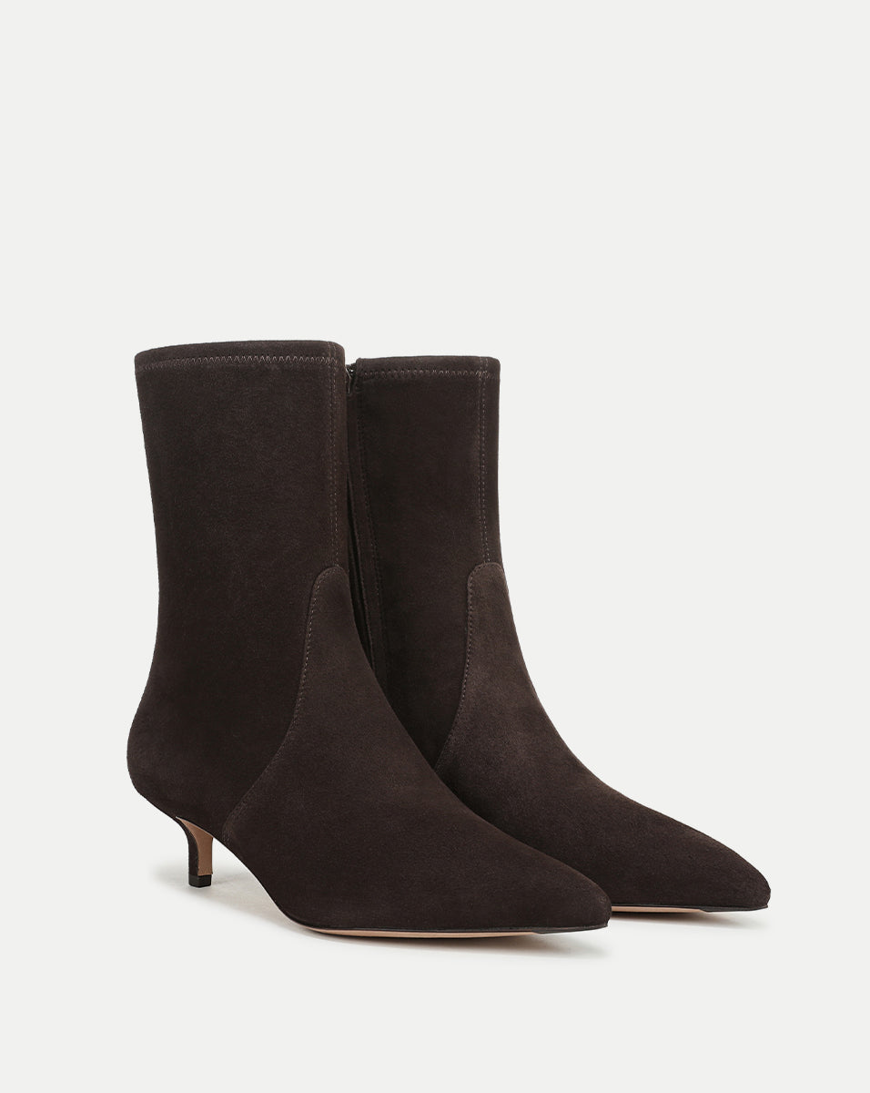 Lisa Stretch Kitten-Heel Ankle Boot