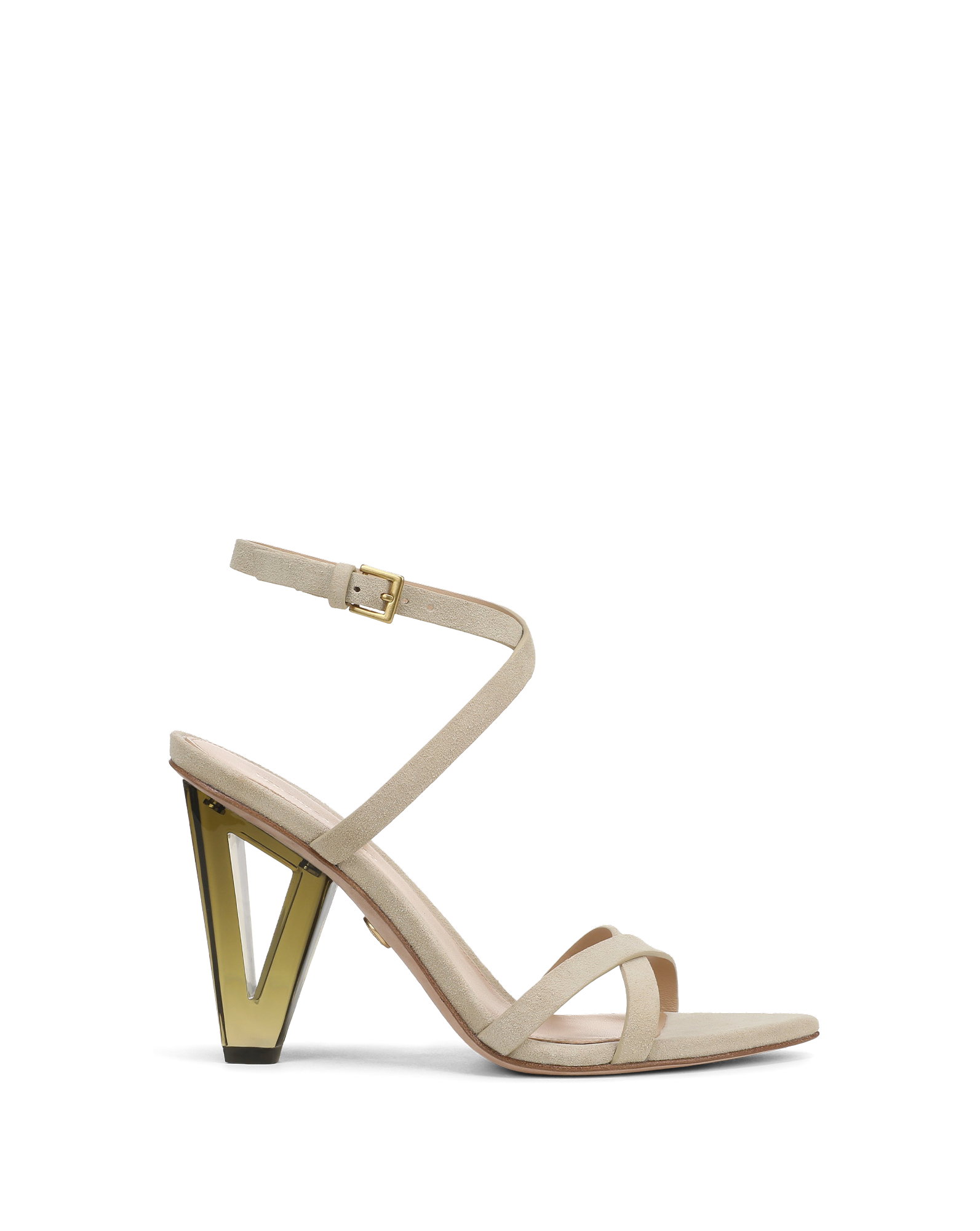 Lanaya Suede Ankle-Wrap Sandal