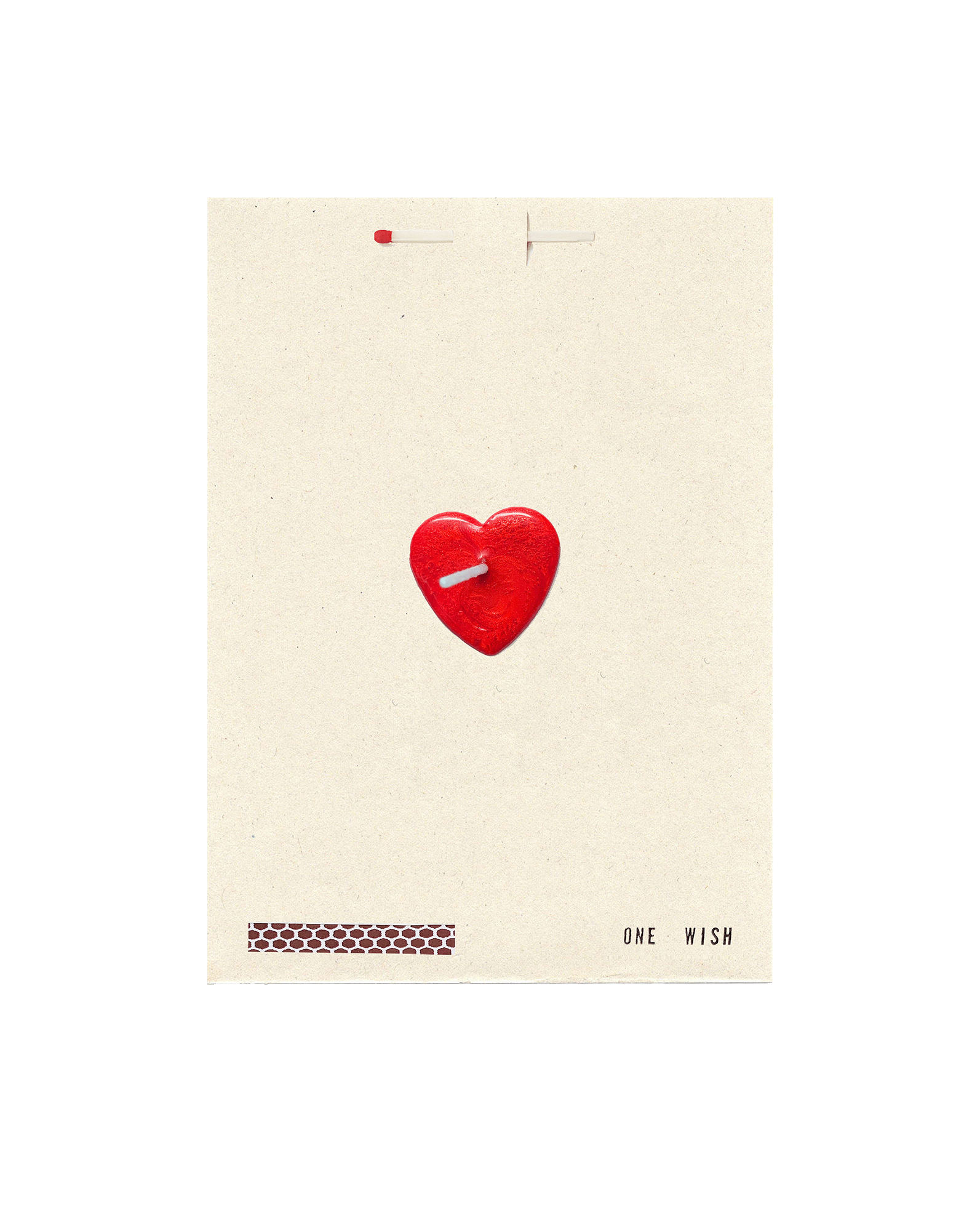 Red Heart Wish Card