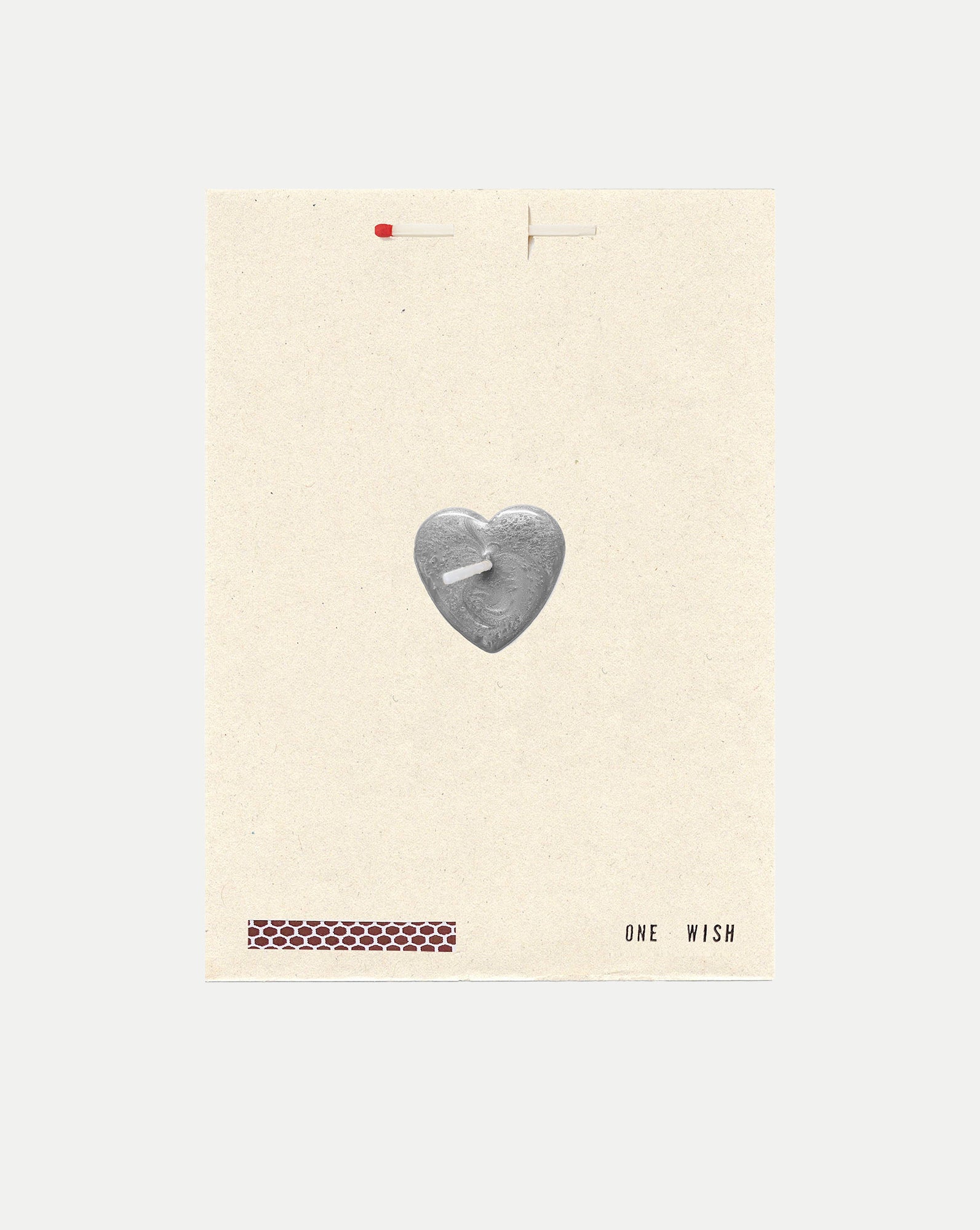 Silver Heart Wish Card
