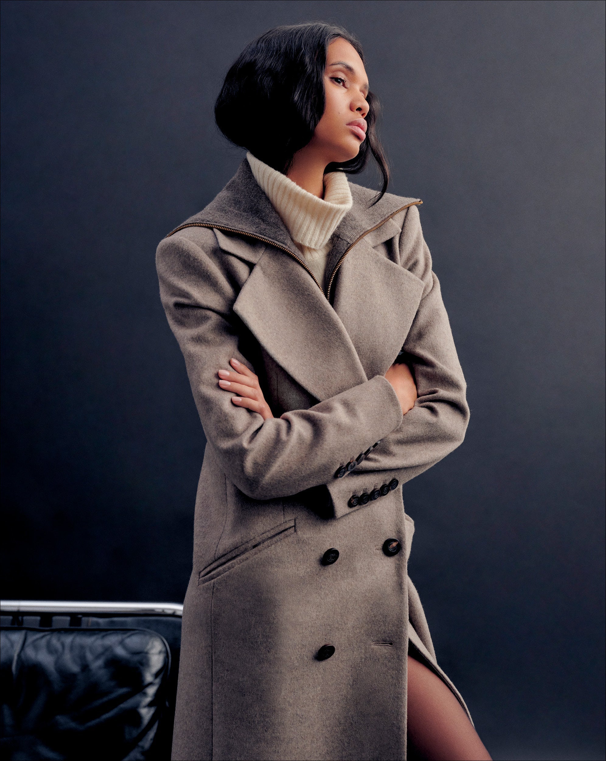 Seth Wool-Cashmere Dickey Coat