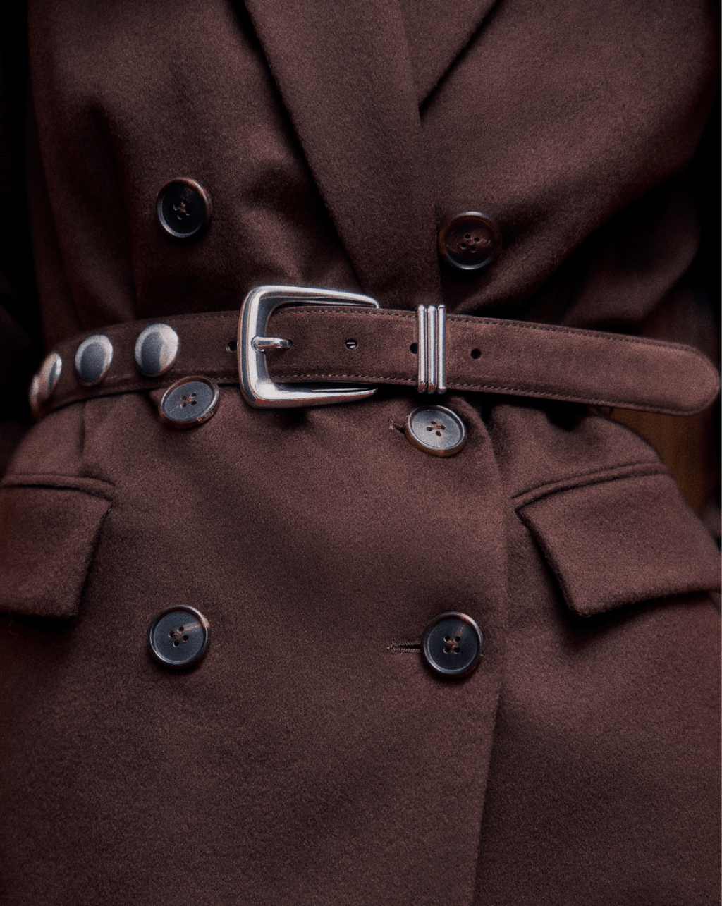 Arch Suede Studded Belt