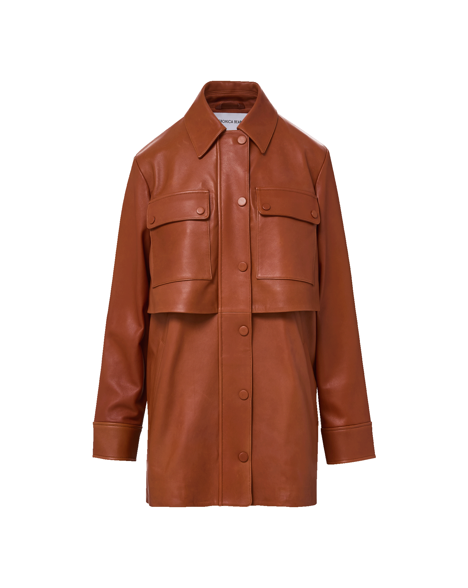 Liora Leather Utility Dickey Coat