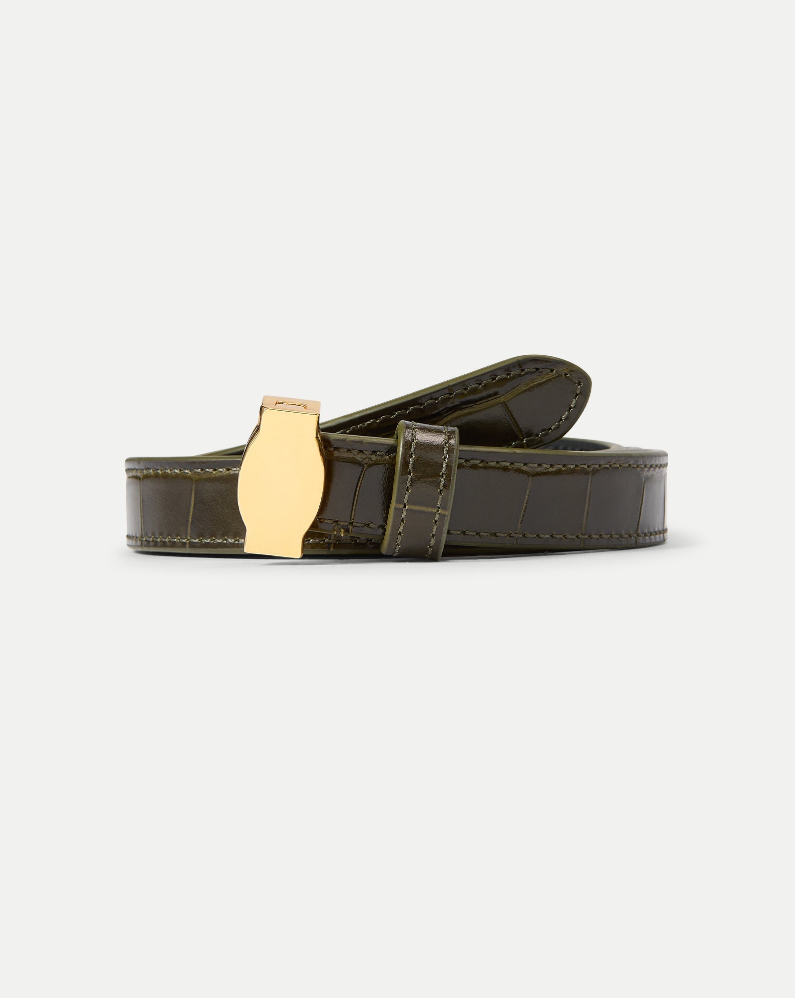 Dash Croc-Embossed Belt